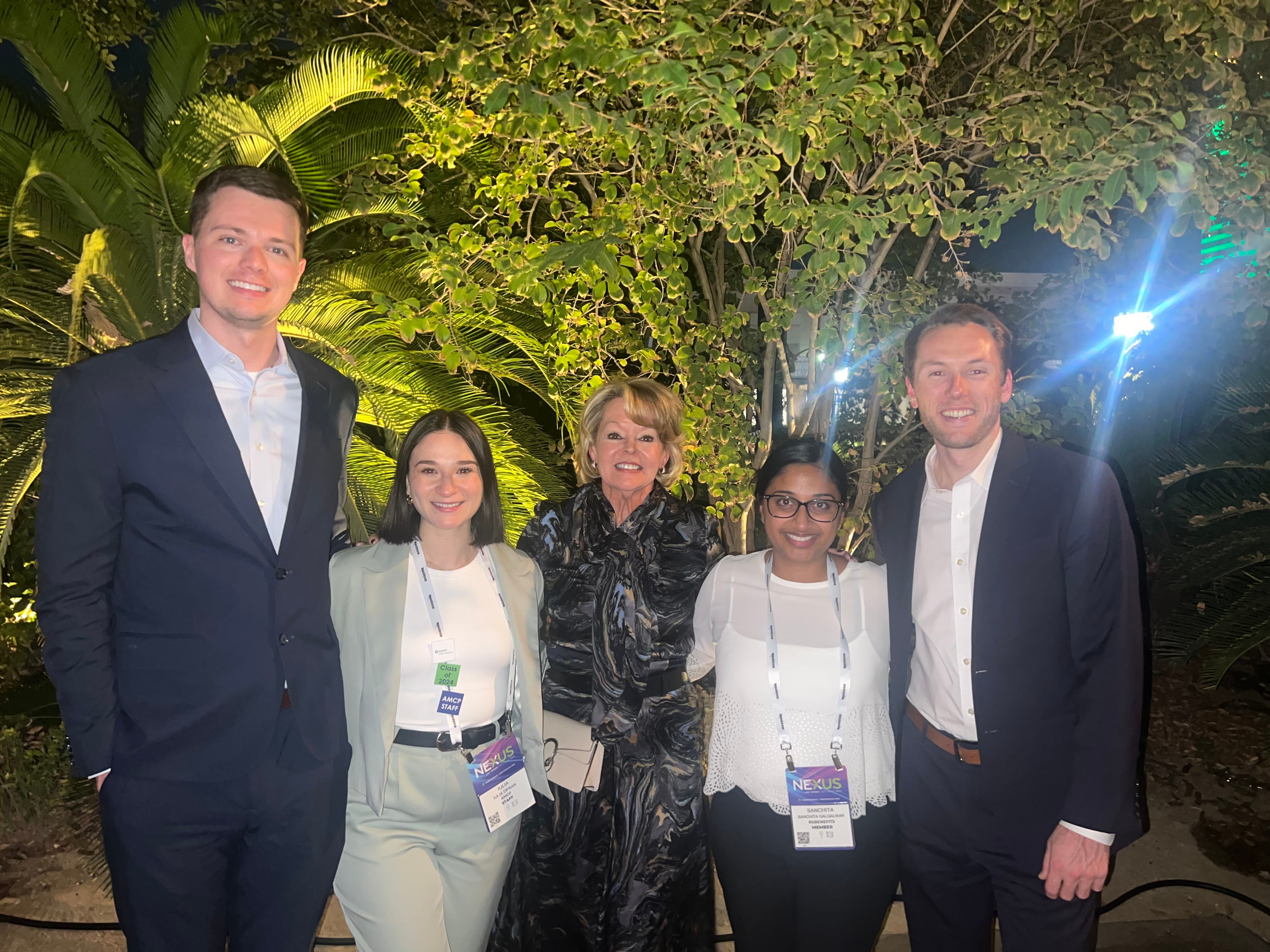 A photo of past and current AMCP Executive Fellows and Susan Cantrell