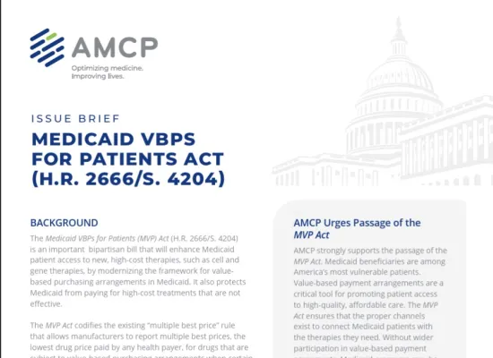 AMCP Issue Brief Value in Medicaid 