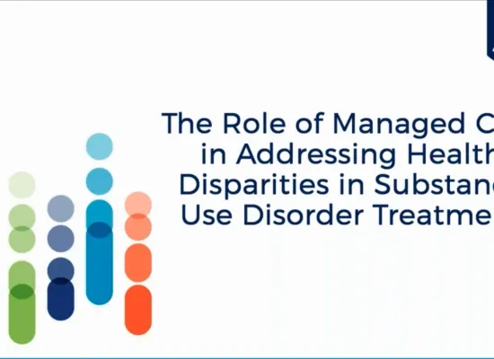 Role of Managed Care in Addressing Health Disparities Webinar Title Slide