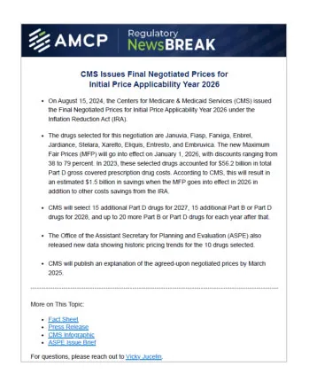 Regulatory NewsBREAK Aug. 15